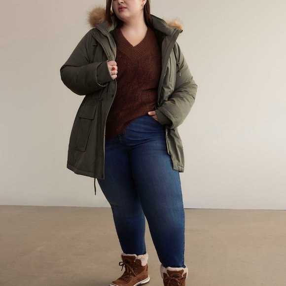 Penningtons Brown V-Neck Nep Yarn Sweater - Picture 3 of 15